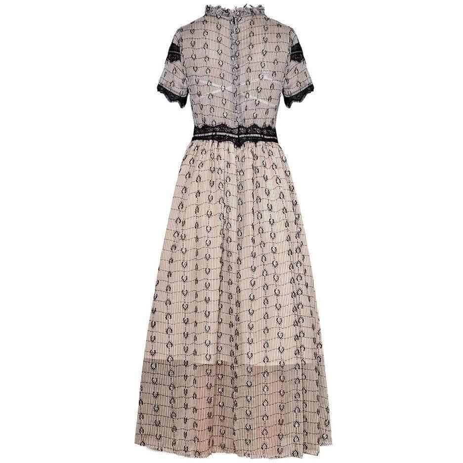 lace stripe dress