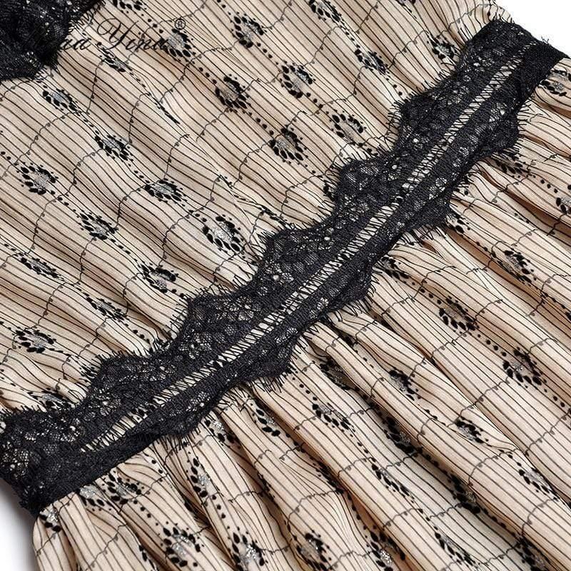 lace stripe dress