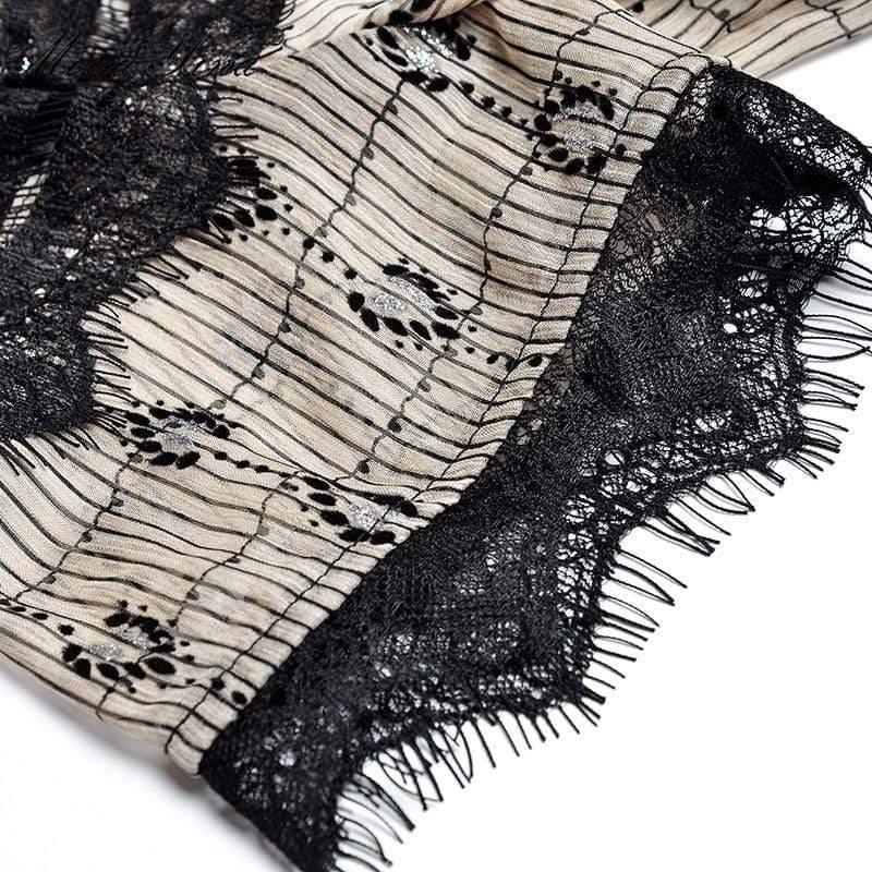 lace stripe dress