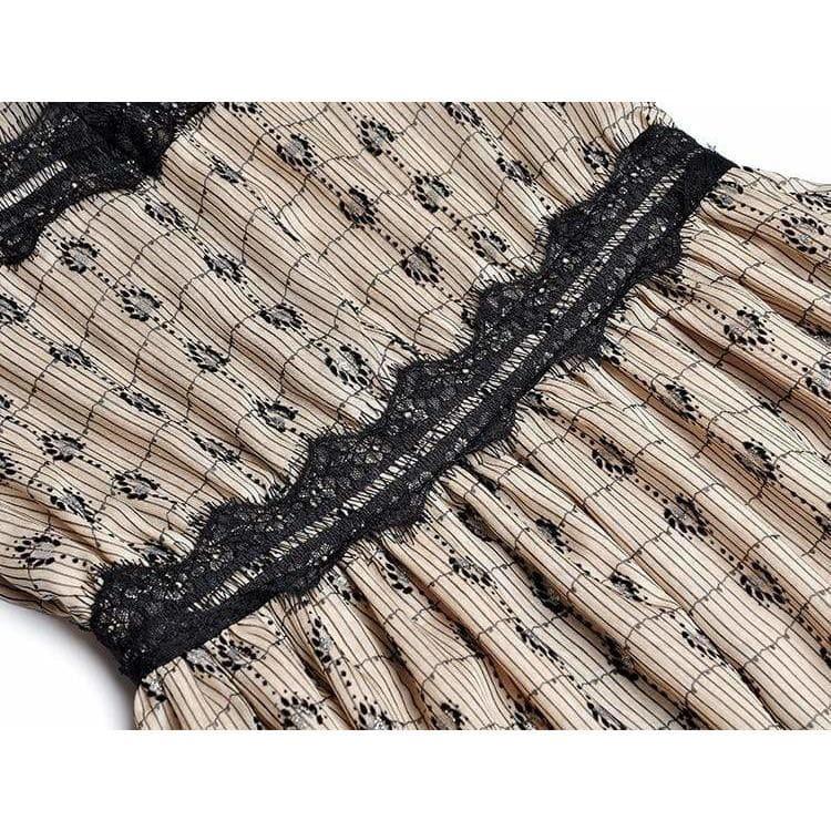 lace stripe dress