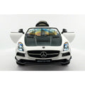 2023 LICENSED MERCEDES SLS AMG FINAL EDITION,12V ELECTRIC KIDS RIDE-ON CAR,GIRLS&amp;BOYS,3-6 YEARS,MP3+MP4 COLOR LCD ENTERTAINMENT SYSTEM,RUBBER TIRES,LEATHER SEAT,LED BODY TRIM,PARENTAL REMOTE|WHITE