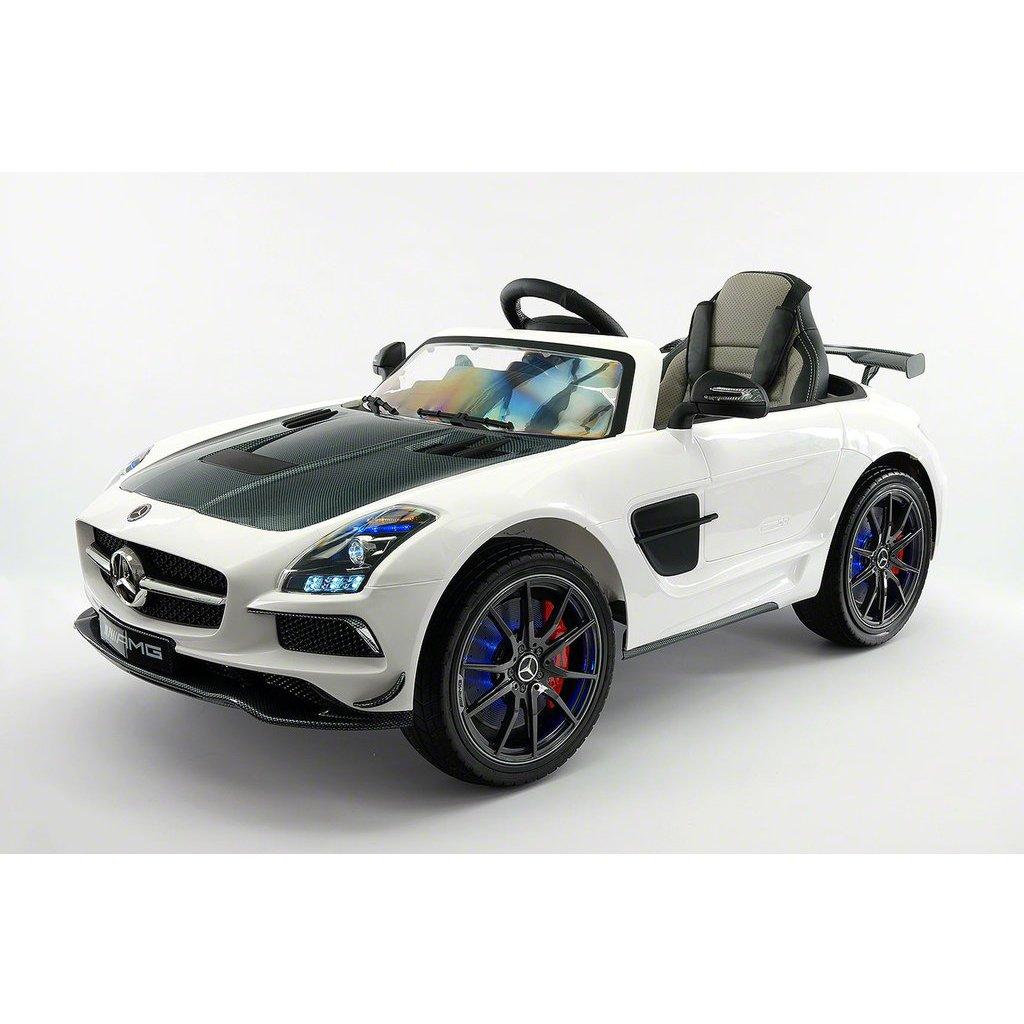 2023 LICENSED MERCEDES SLS AMG FINAL EDITION,12V ELECTRIC KIDS RIDE-ON CAR,GIRLS&amp;BOYS,3-6 YEARS,MP3+MP4 COLOR LCD ENTERTAINMENT SYSTEM,RUBBER TIRES,LEATHER SEAT,LED BODY TRIM,PARENTAL REMOTE|WHITE