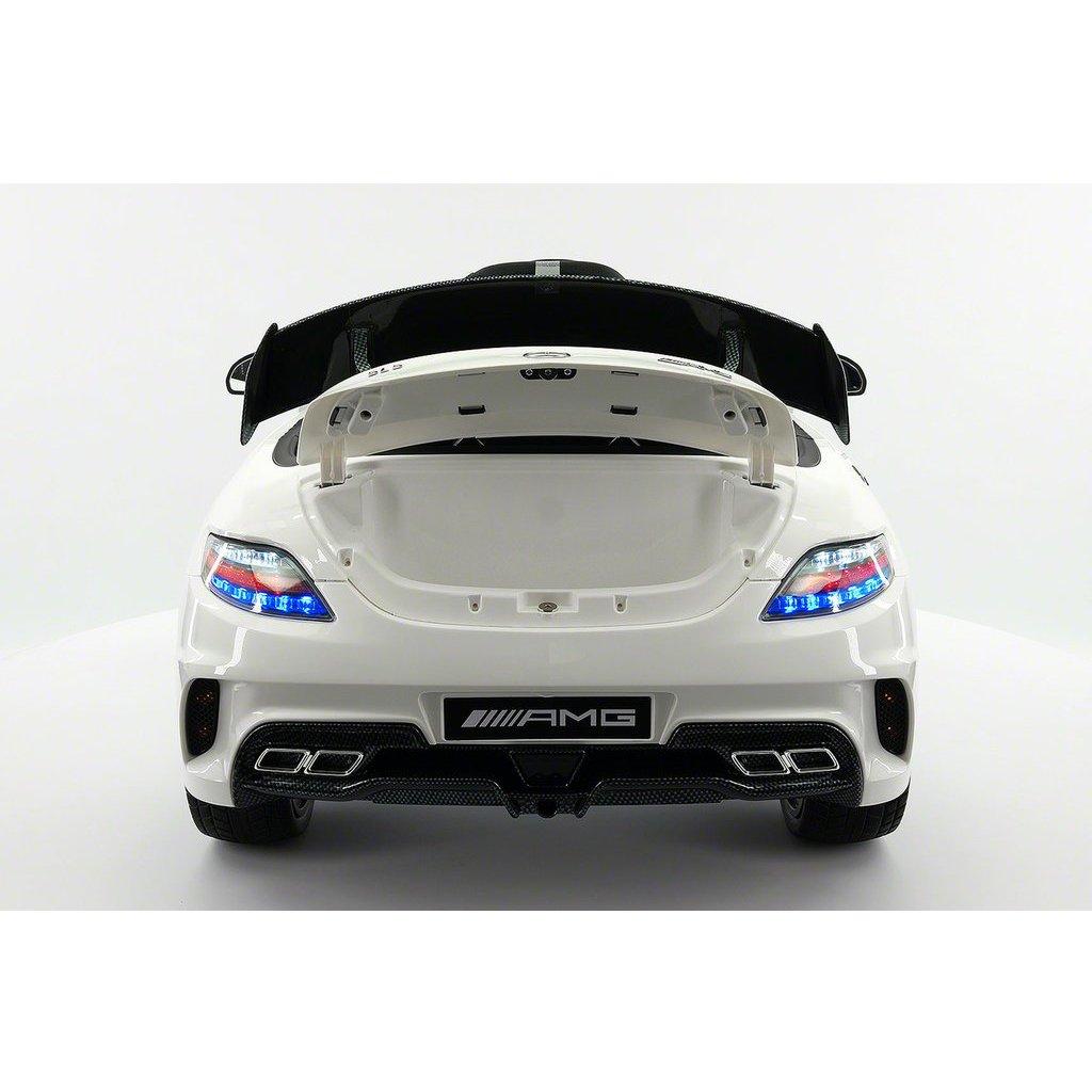 2023 LICENSED MERCEDES SLS AMG FINAL EDITION,12V ELECTRIC KIDS RIDE-ON CAR,GIRLS&amp;BOYS,3-6 YEARS,MP3+MP4 COLOR LCD ENTERTAINMENT SYSTEM,RUBBER TIRES,LEATHER SEAT,LED BODY TRIM,PARENTAL REMOTE|WHITE