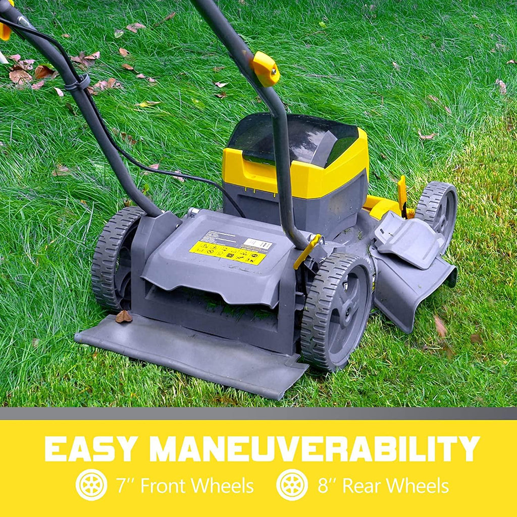 PowerSmart Cordless Lawn Mower, 40V 4.0Ah Push Lawn Mower 17 Inch, Electric Lawn Mower with Grass Bag, 3-in-1 Mower, 5 Adjustable Heights(1.18-3.0'') Battery & Charger Included