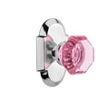 CottaPlate 2-3/8 in. Backset Bright Chrome PassaHall/Closet Waldorf Pink Door Knob