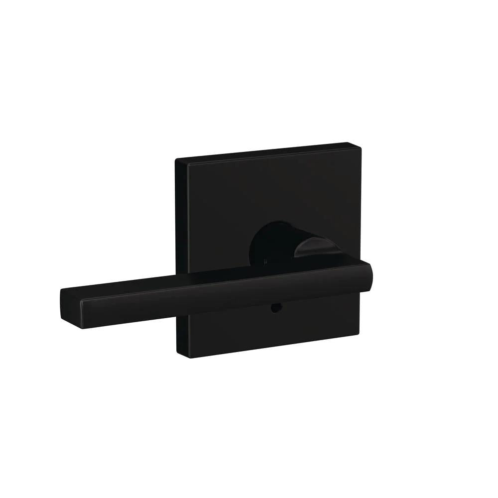 Custom Latitude Matte Black Collins Trim Combined Interior Door Lever