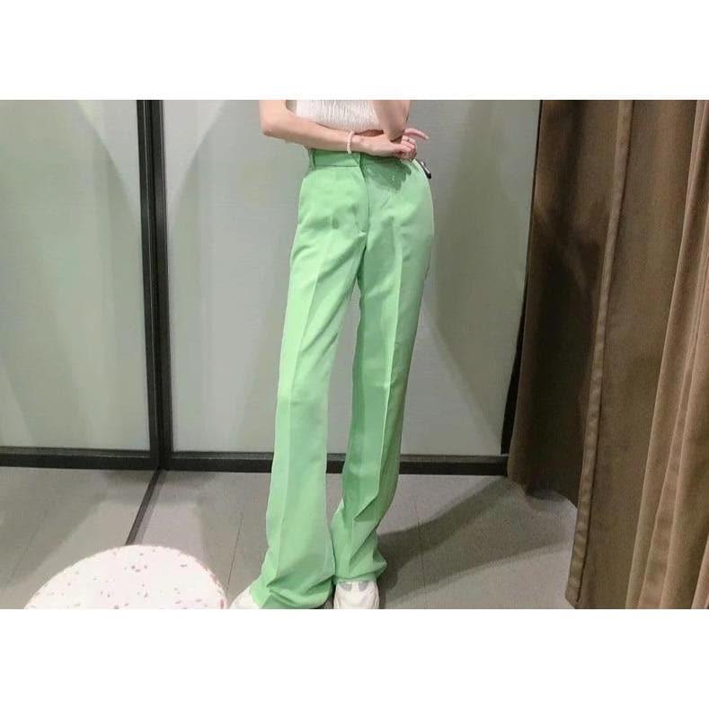 mint high waist loose trousers