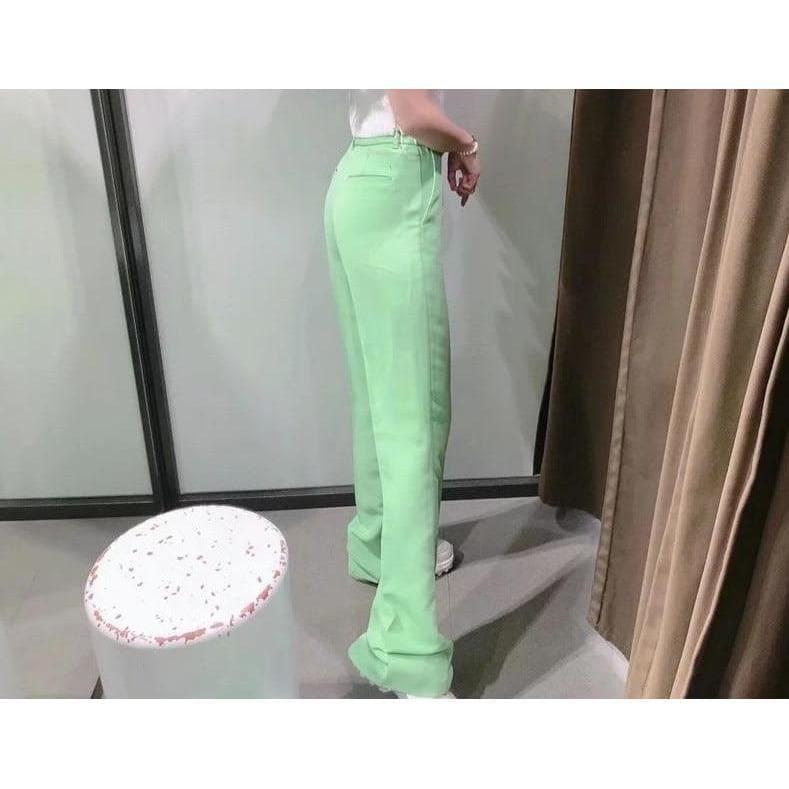 mint high waist loose trousers