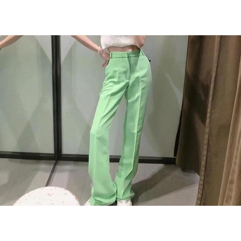 mint high waist loose trousers