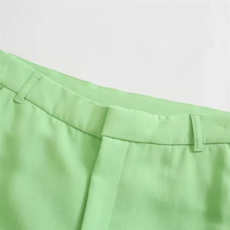 mint high waist loose trousers