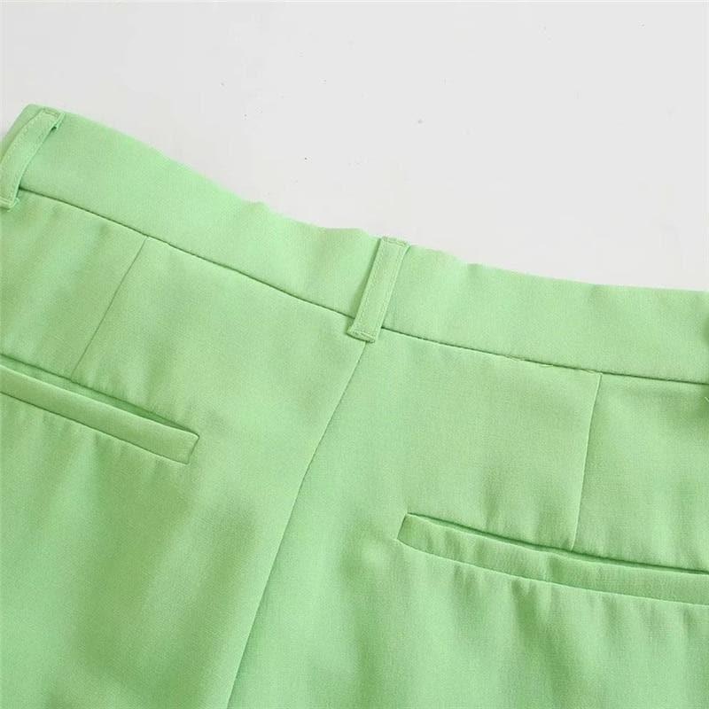mint high waist loose trousers