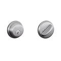 Satin Chrome Single Cylinder Deadbolt (3-Pack)