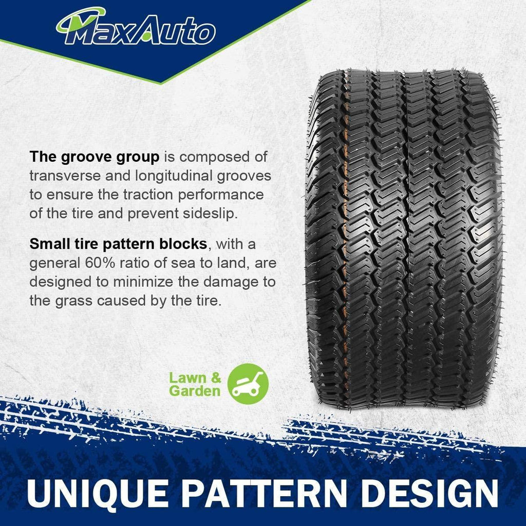 MaxAuto 2 Pcs 20x10-8 Lawn Mower Cart Turf Tires P332 4PR Load Range B