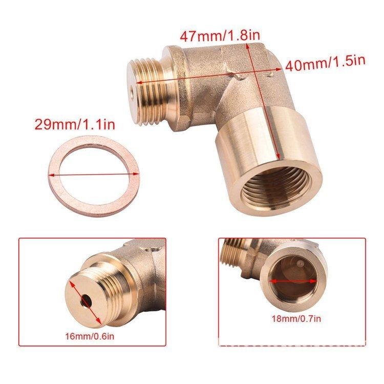 M18 x 1.5 Adapter Exhaust 90 Degree Lambda O2 Oxygen Sensor Spacer Extender