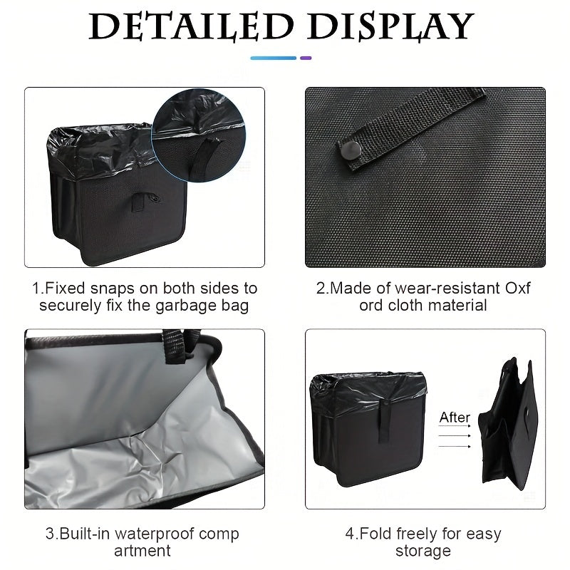 Foldable Car Trash Can, Hanging Waterproof Leakproof Trash Can StoraBag For Car With LarCapacity, Car Interior Accessories For Women &amp; Men Gift