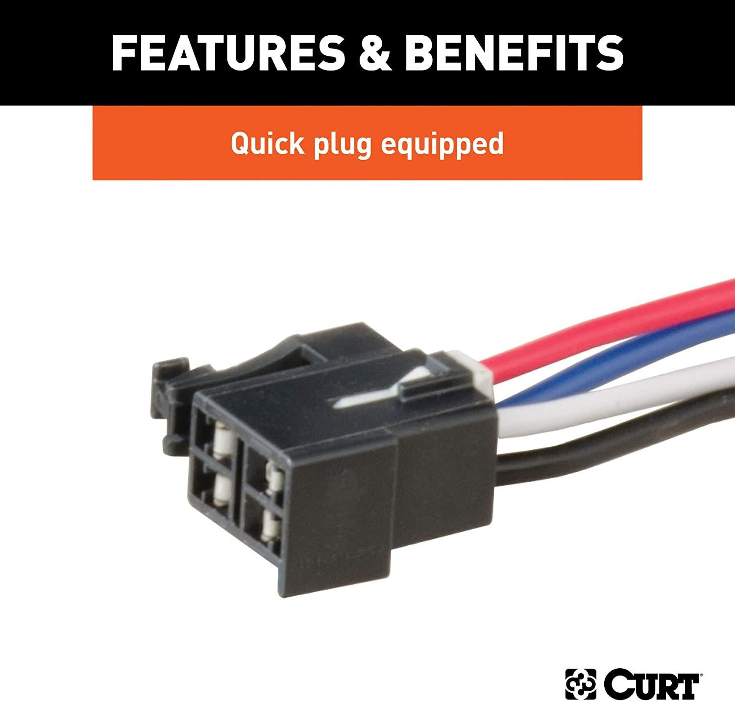 CURT 51170 Spectrum Original Equipment Style, Integrated Electric Trailer Brake Controller, Proportional