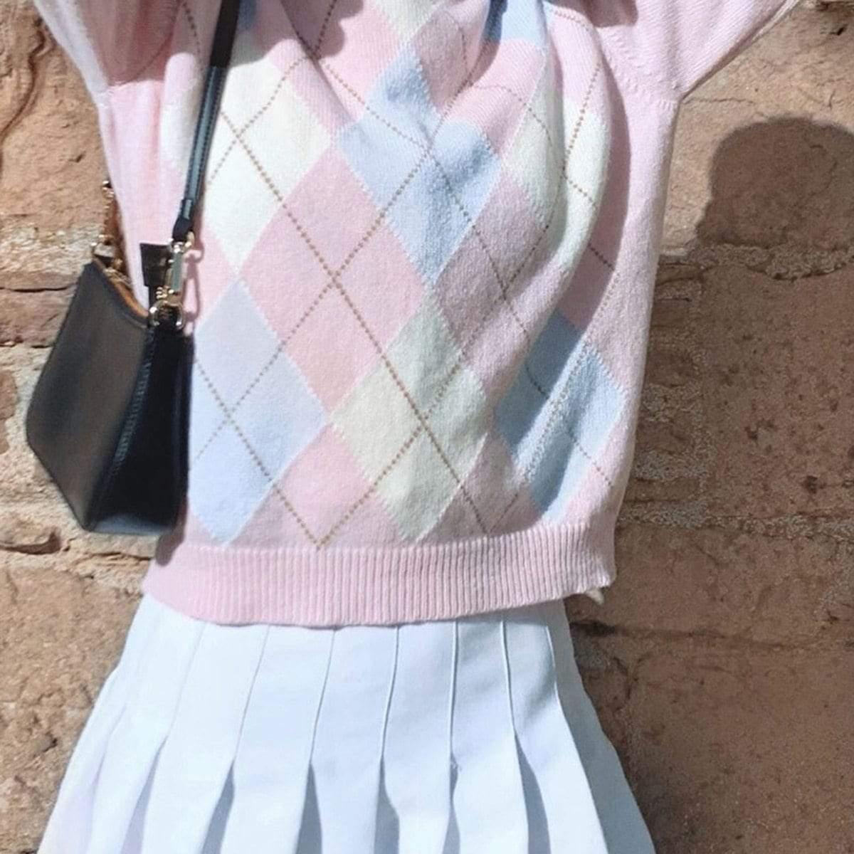 pink knitted sweater
