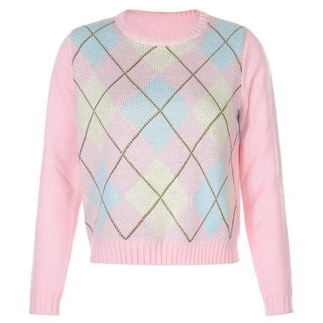 pink knitted sweater