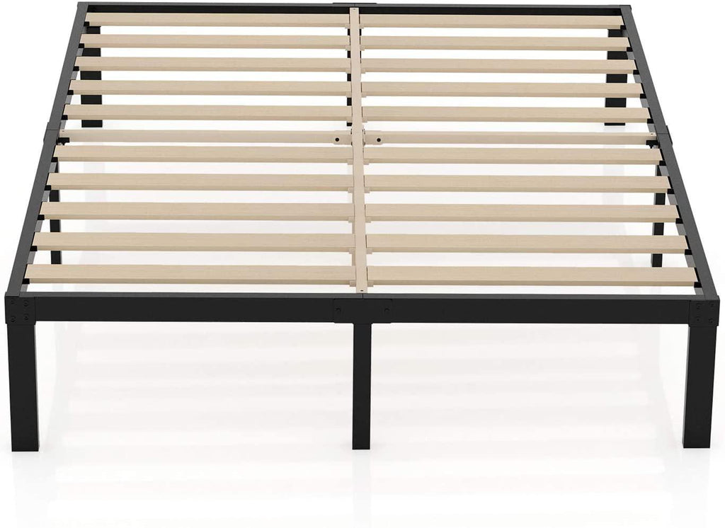 ZIORS 3500Lbs Heavy Duty,14 Inch Steel & Wooden Slat Support Reinforced Platform