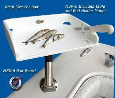 Deep Blue MSK-6 Small Bait Table w/ MSR Arm &amp; MS202 Ball Mount 14"x11"