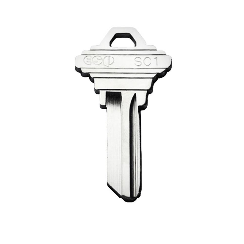 Brass Grade 3 Storeroom Door Knob with 12 SC1 Keys (6-Pack, Keyed Alike)