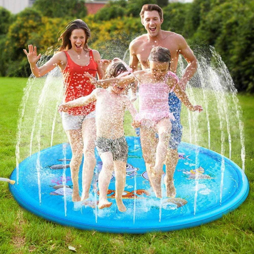 No-branded YAGMGUS Inflatable Pool 170cm Summer Children's Play Water Mat Games Inflatable Spray Water Cushion Toys Outdoor Tub Swimming Pool