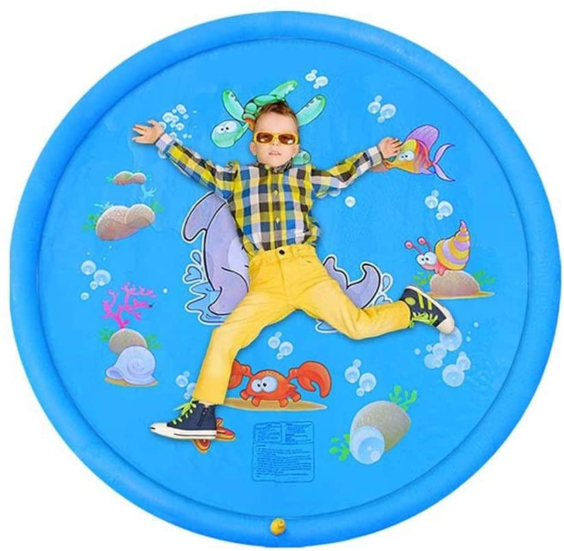 No-branded YAGMGUS Inflatable Pool 170cm Summer Children's Play Water Mat Games Inflatable Spray Water Cushion Toys Outdoor Tub Swimming Pool