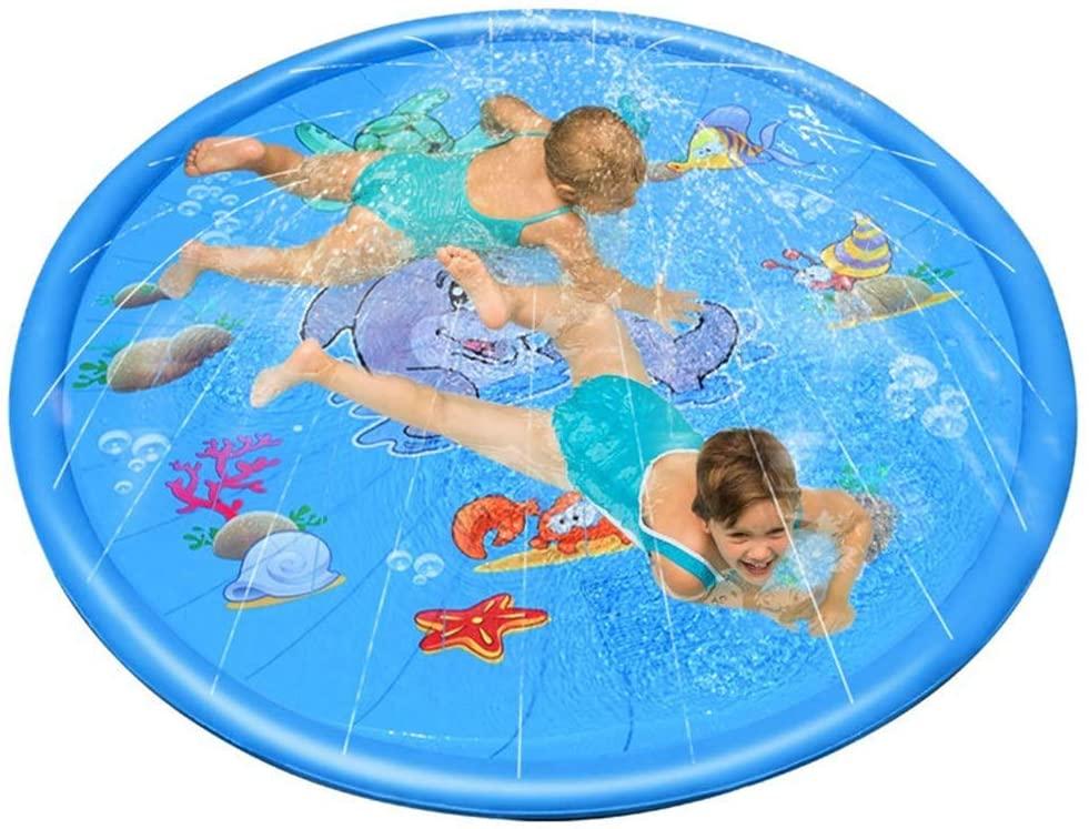 No-branded YAGMGUS Inflatable Pool 170cm Summer Children's Play Water Mat Games Inflatable Spray Water Cushion Toys Outdoor Tub Swimming Pool