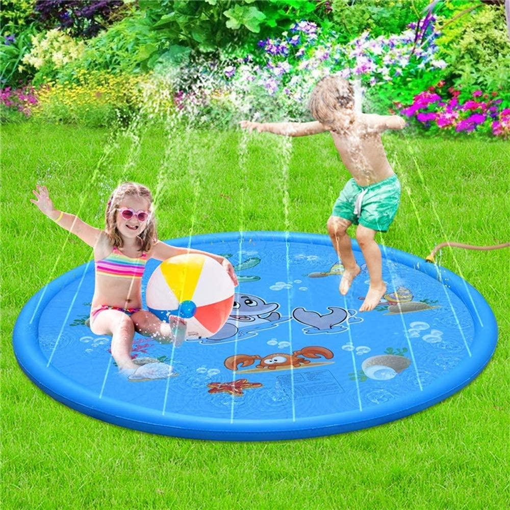 No-branded YAGMGUS Inflatable Pool 170cm Summer Children's Play Water Mat Games Inflatable Spray Water Cushion Toys Outdoor Tub Swimming Pool
