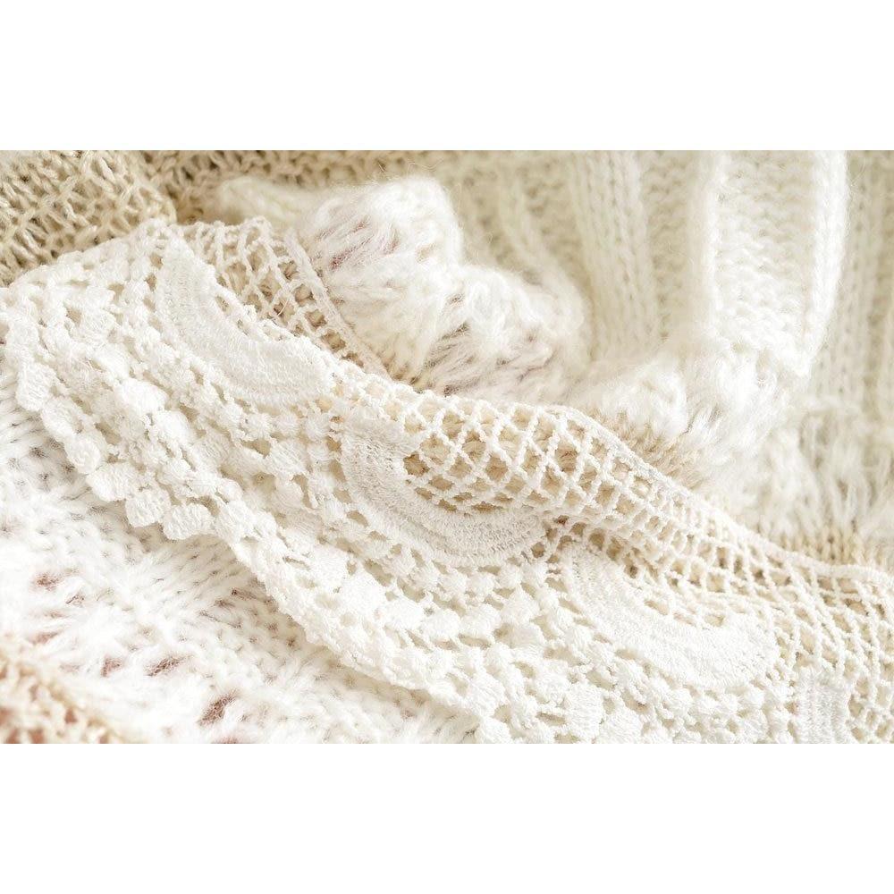 lace knitted oversize sweater