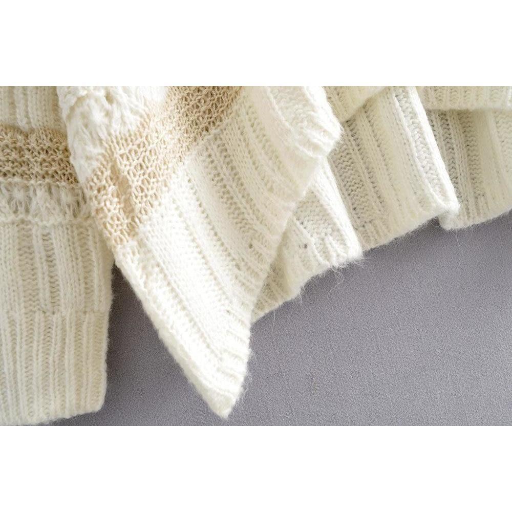lace knitted oversize sweater