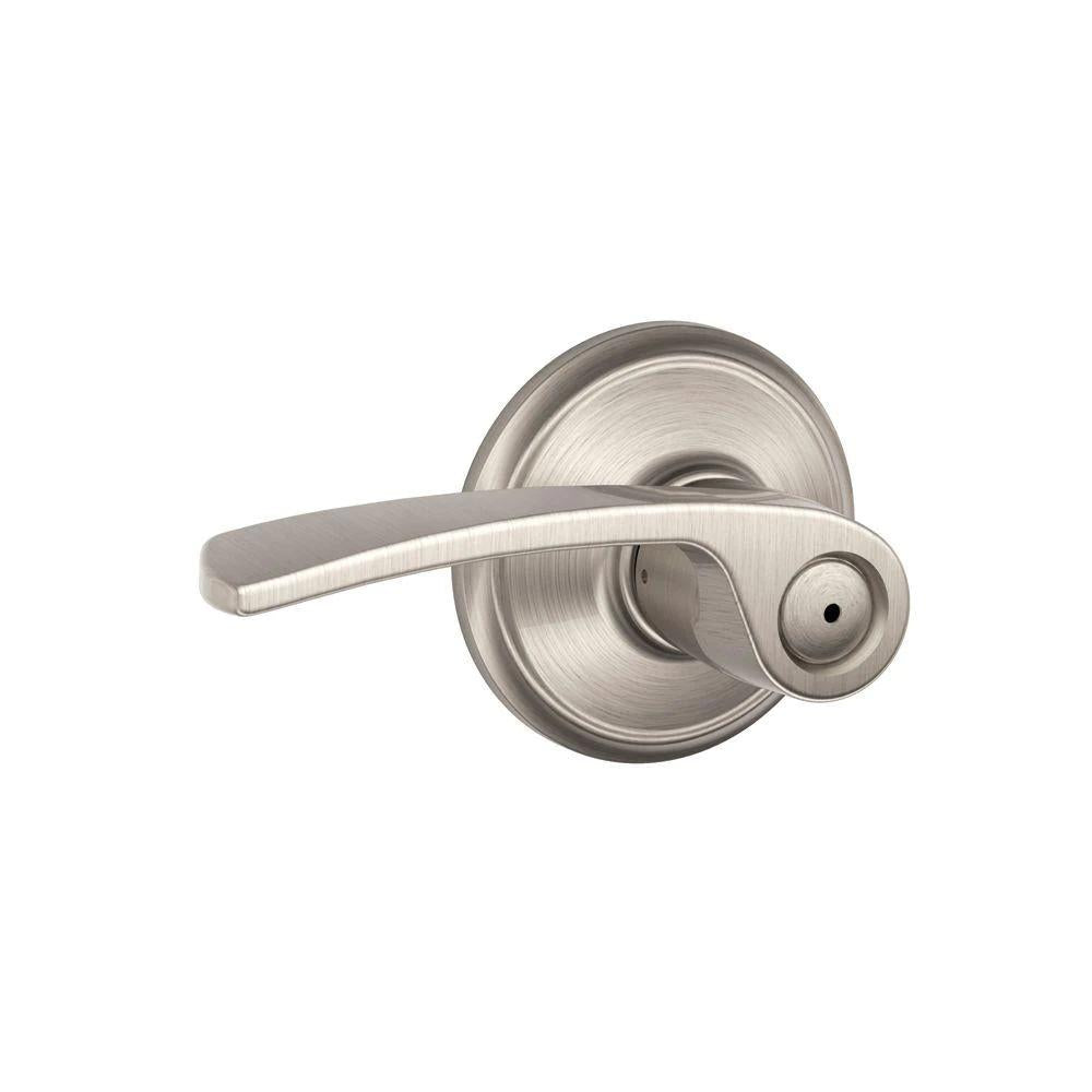 Merano Satin Nickel Privacy Bed/Bath Door Lever