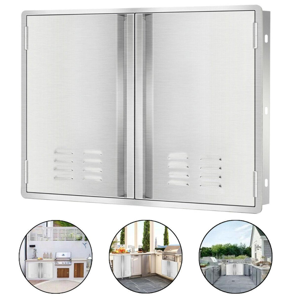Outdoor Kitchen Doors 304  Steel Access BBQ Doors with Vents BBQ Island