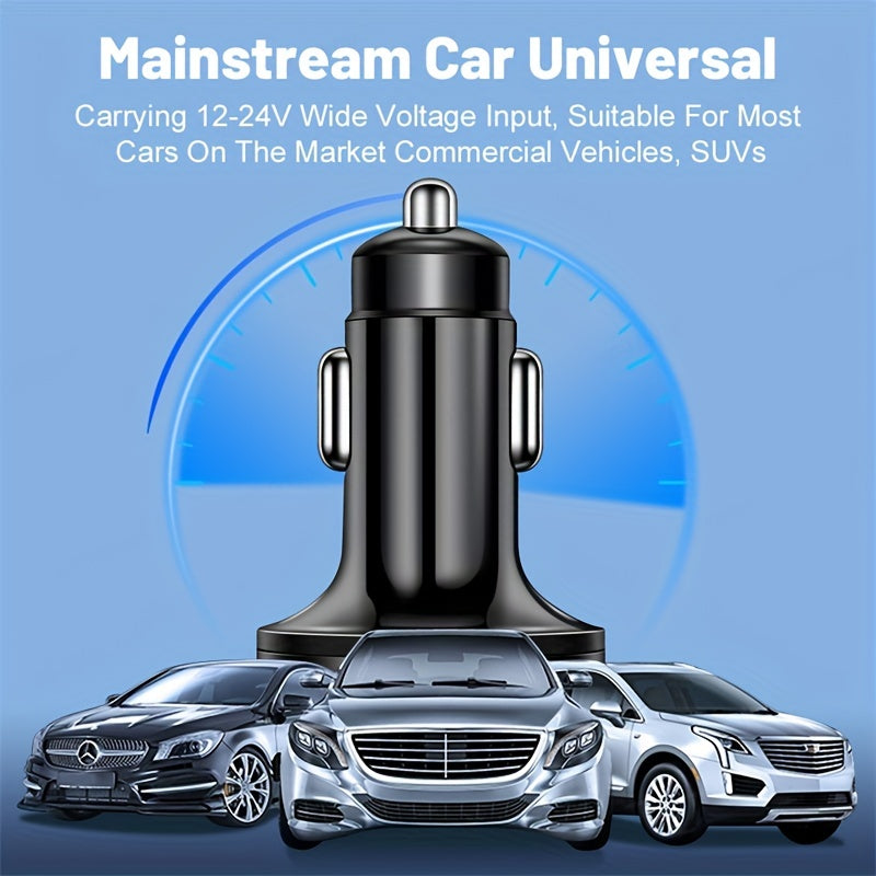 PD + QC 3.0 Fast Charging Car Phone Charger Adapter 4 Ports Usb Car Charger Type C PD  Char3.0 Car Charger