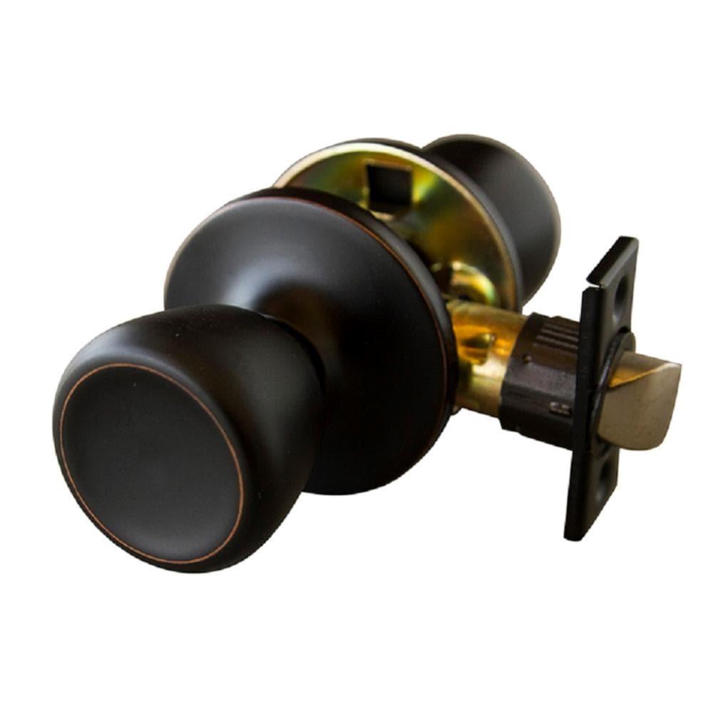 Terrace Oil Rubbed Bronze PassaHall/Closet Door Knob with Universal 6-Way Latch (12-Pack)