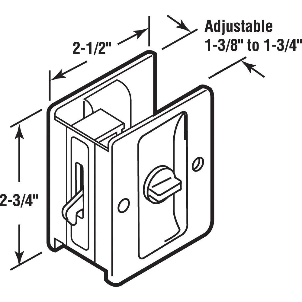 Polished Chrome, Pocket Door Privacy Lock