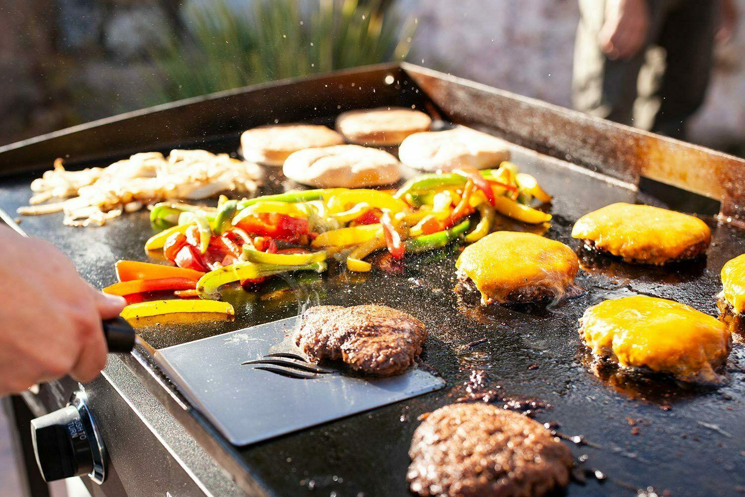 Griddle CooStation Side Shelve 4Burner Outdoor Caster Wheel  Steel