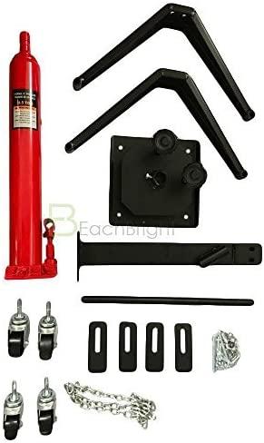 MOTOOS 1100lbs /0.5 Ton Capacity 2 StaHydraulic High Lift Manual Transmission Jack Pump with 360°Swivel Wheels Lift