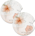 Nipichsha Car Cup Holder Coasters, Car Coasters for Cup Holders, 2 Pack Universal Anti Slip Insert Coasters, Rubber Car Cup Mat with A Finger Notch, Cute Car Interior Accessories for Women (Gardenia)
