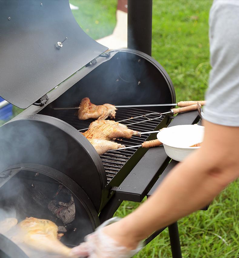 Outdoor Camping Garden BBQ Charcoal Barbecue Grill PicnicCooker Smoker Food