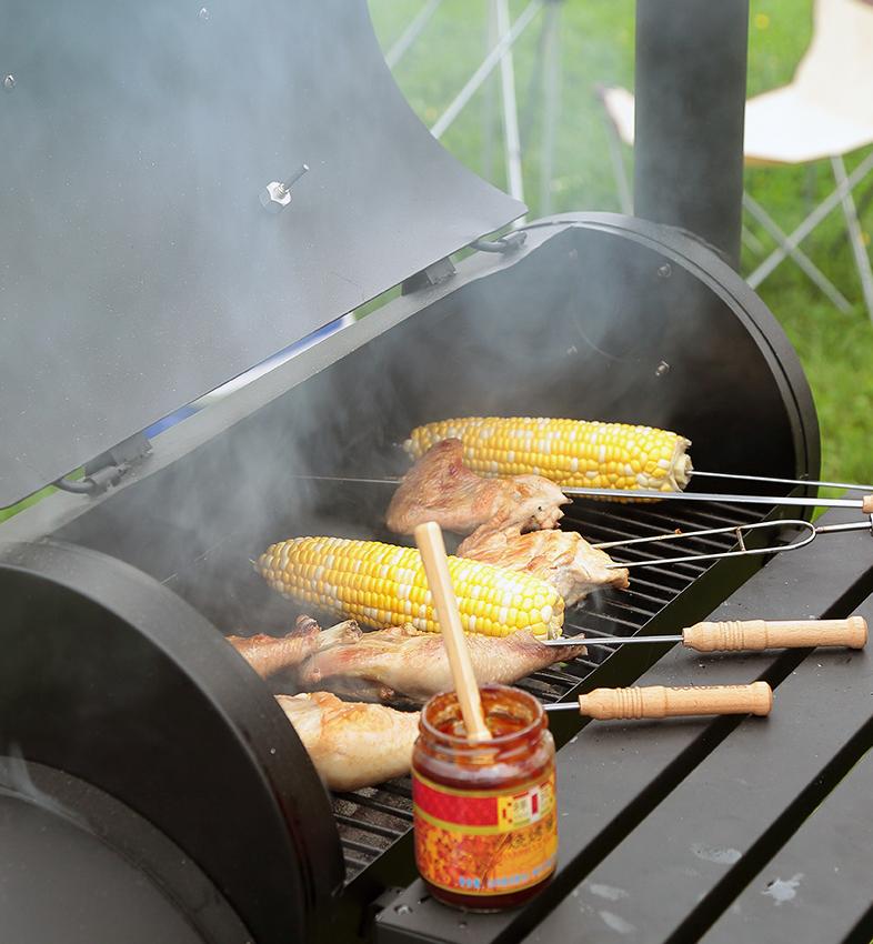 Outdoor Camping Garden BBQ Charcoal Barbecue Grill PicnicCooker Smoker Food