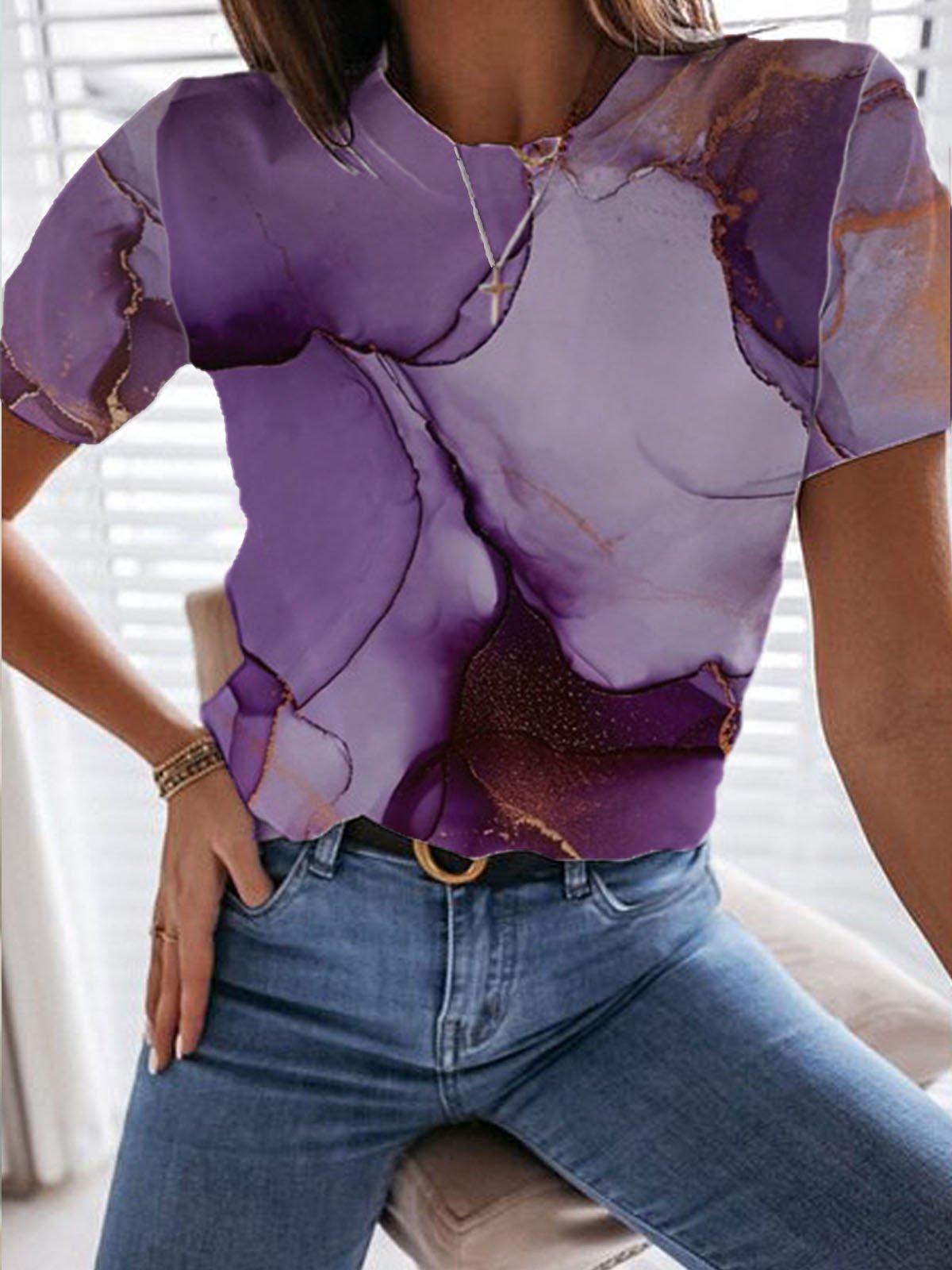 Womens Casual Fashion Print Top