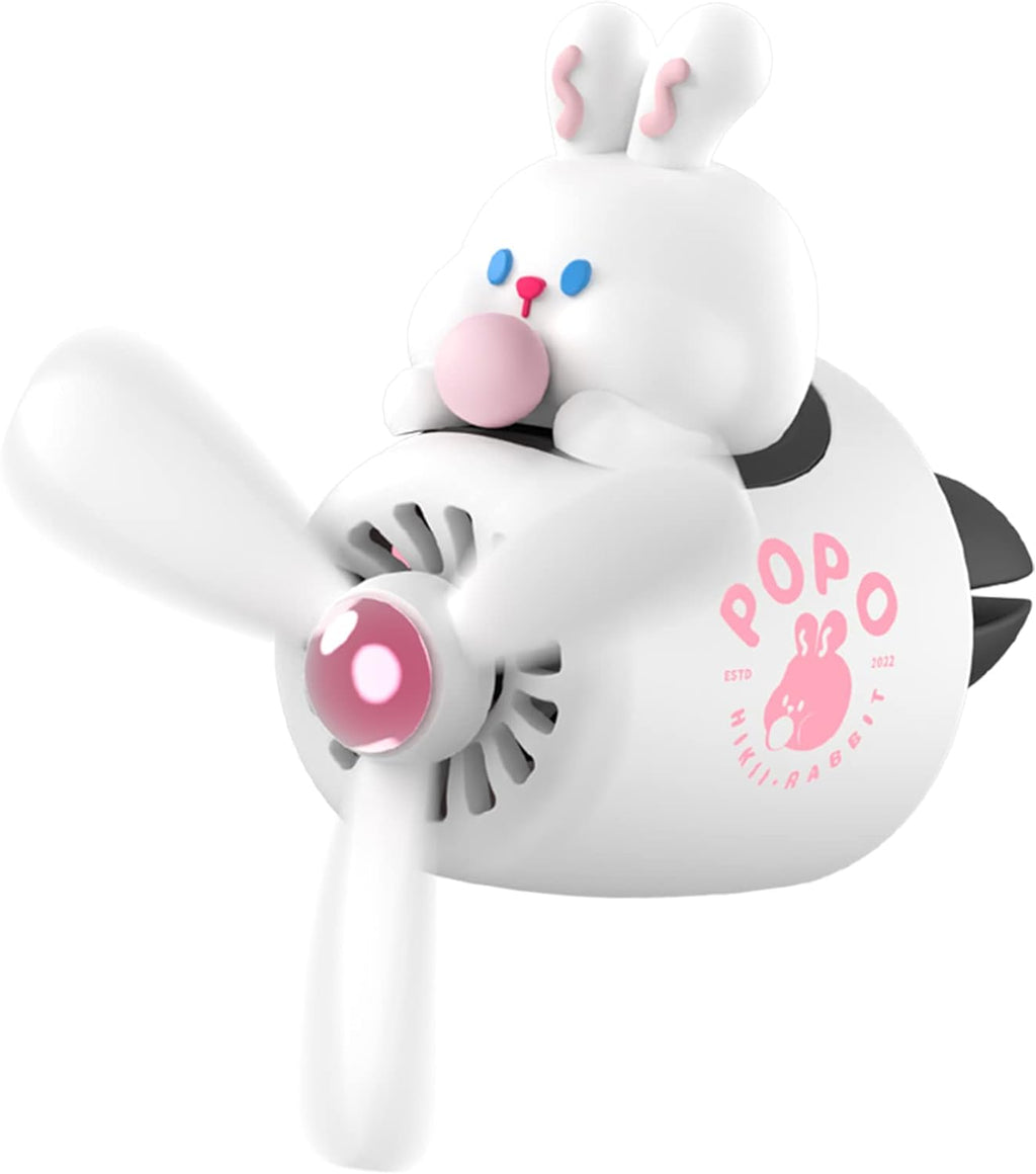 Cacacece Car Air Fresheners Cute Cartoon Rabbit Pilot Car Diffuser Rotating Propeller Auto Air Outlet Creative Car Perfume Fragrance Automotive Decoration Accessories Air Fresheners for Cars