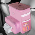 HOTOR Car Trash Can 2.5 Gallon - Handy Car Tissue Holder, Easy-to-Install Car Accessory Interior, Leak-Proof Car Organizer and Storage Bag for The Back/Front/Console of Any Cars, SUVs &amp; Trucks, Pink