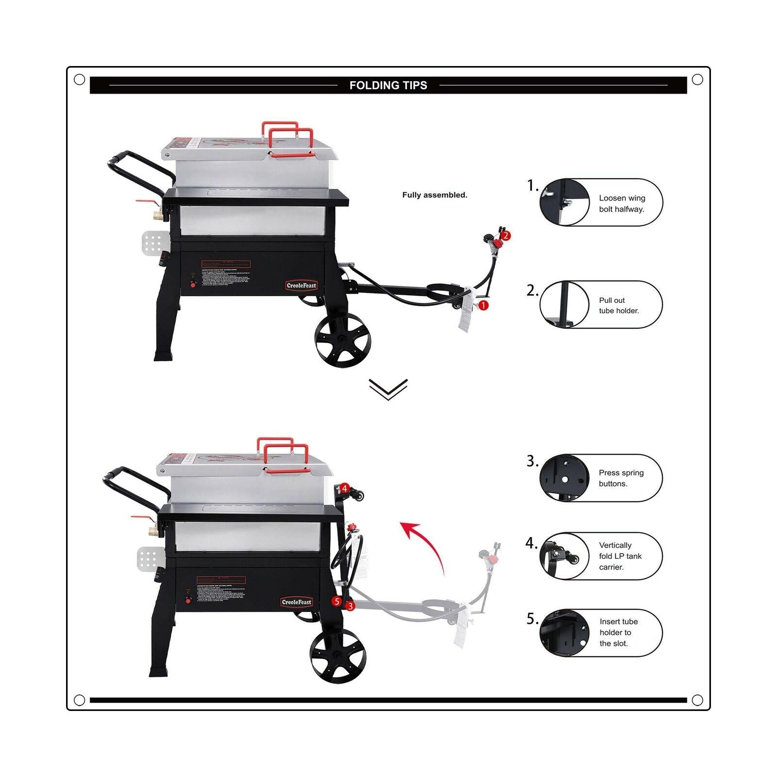 CFB1001A 90 qt. Crawfish Seafood Boiler, Single Sack Outdoor Sto...
