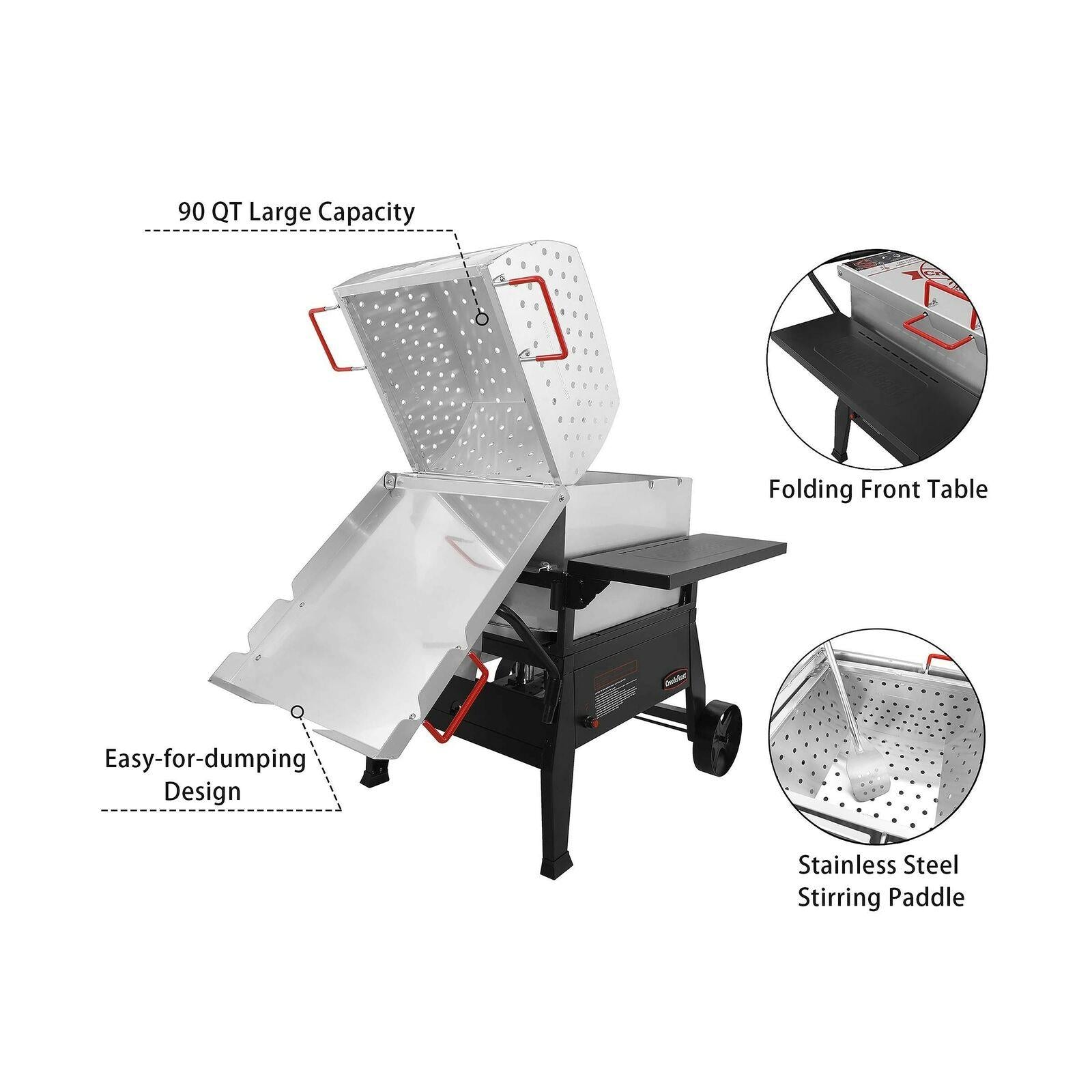 CFB1001A 90 qt. Crawfish Seafood Boiler, Single Sack Outdoor Sto...