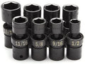 SK Hand Tool - SKT34301 s 34301 8-Piece 1/2-Inch Drive 6 Point Swivel Fractional Impact Socket Set