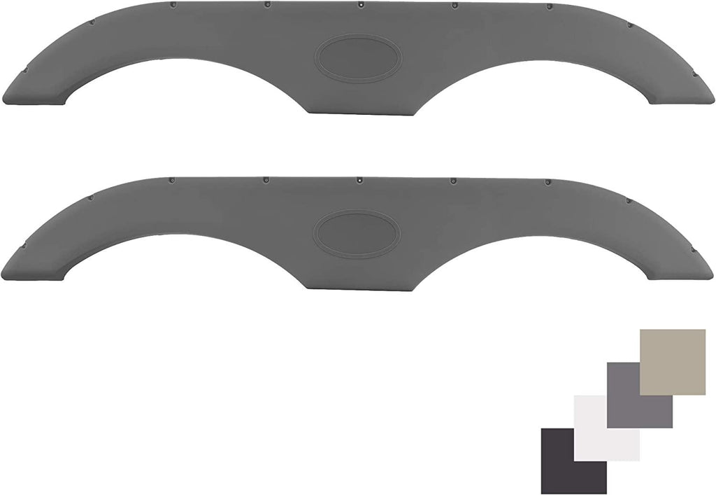 Tandem Trailer Fender Skirt for RVs, Campers and Trailers | 4 Colors to Choose from (Gray, 2-Pack)