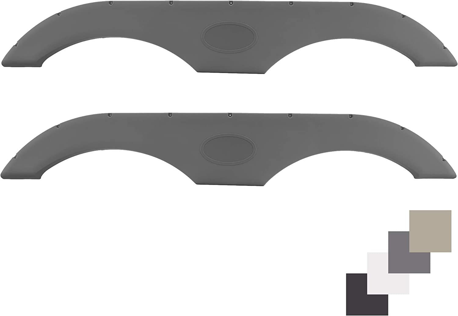Tandem Trailer Fender Skirt for RVs, Campers and Trailers | 4 Colors to Choose from (Gray, 2-Pack)