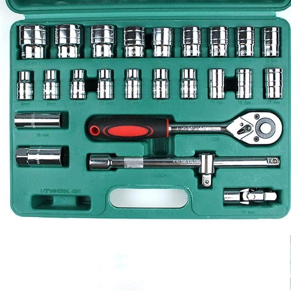 Wrench 37pcs Car Repair Torque Wrench Tool Combination Tool Set Mechanics Hand Tool Kits Ratchet Socket Spanner Household Universal Hand Tools